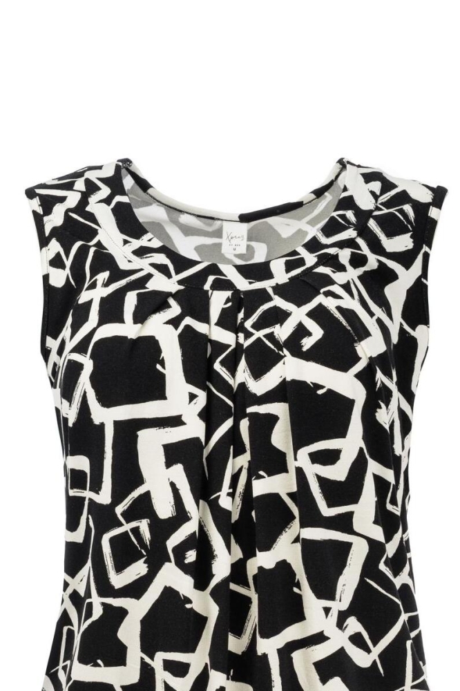 DAFNE SL BLACK PLAYFUL SQUARES T 25S4 X1783 03 900 BLACK